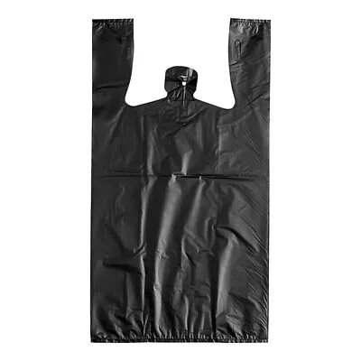 T-shirt Bags (210 Count) (Black) 10  X 6  X 18  22MIC 1/8 Plastic Bags Plain Gro • $11.95