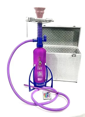 22’’ShishaBeat™️ Modern Hookah LED LightsSilicone Hose&Glass Tray In A Suitcase • $119