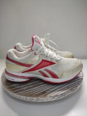 $25 • Buy Reebok Womens Shoes Size 7 Easy Tone Smooth Fit Running White Pink {0070}