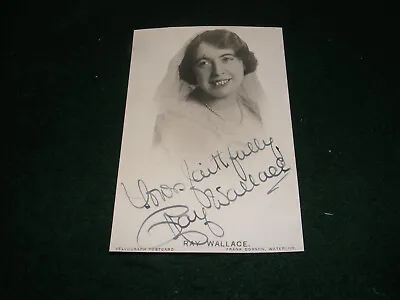 Vintage Postcard Edwardian Actress Ray Wallace Hand Signed Autograph Dobson Rp • £4.99