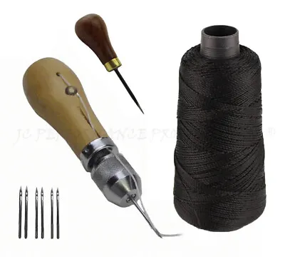 JCP Leather Canvas Tent Sewing Awl Quick Stitch Repair Tool Heavy Duty Thread • $20.99