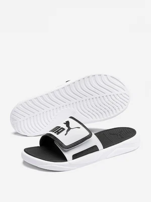 $59.95 • Buy PUMA Royalcat Comfort Slides - White/Black - Shoe - Sandal - Mens