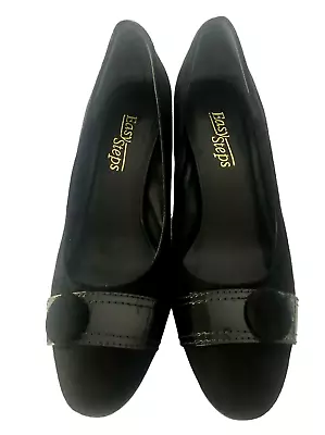 Easy Steps Shoe  Otto  Brand New Black Suede Contrast Patent Leather Size 7C • £37.16