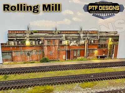 O Scale ROLLING MILL - Building Flat W/ LEDs Trackside  Lionel MTH Steel • $69.99