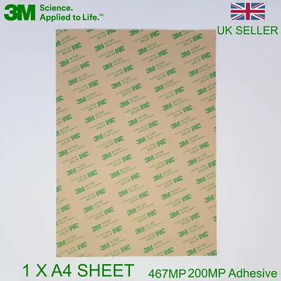 3M™ 467MP Acrylic Double Sided Adhesive Transfer Tape 200MP Sticky Paper A4 A... • £4.99