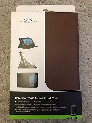 New Stk 7”-8” Universal Tablet Case Ipad Android Brown • £4.99