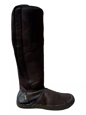 Vibram Furoshiki Shearling High Boots Women's Dark Brown Size S (38/39) • $50
