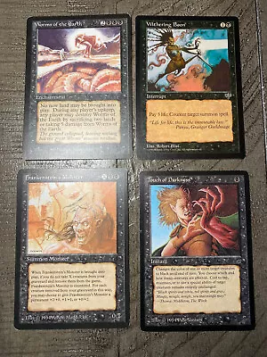 MTG 4 Card Lot: Touch Of DarknessWithering BoonWorms Of The EarthFrankenstein • $21