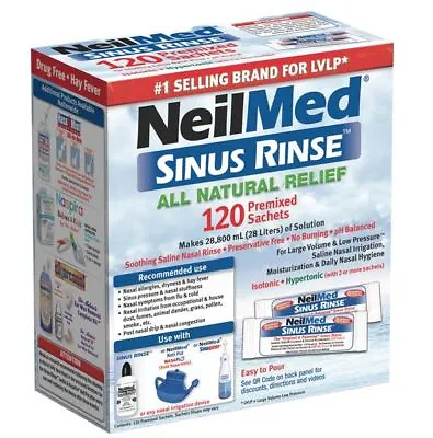 NeilMed Sinus Rinse Saline Nasal Natural Sinus & Allergy Relief Sachets • £5.49