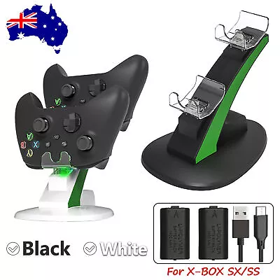 Xbox X Serial SX/SS Controller Dual Charging Dock Charger+2*Rechargeable Battery • $20.99