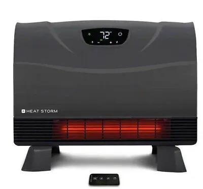Heat Storm 1500 Watt Floor/Wall Infrared Heater 2-Mode Quartz Gray W/Remote  • $85