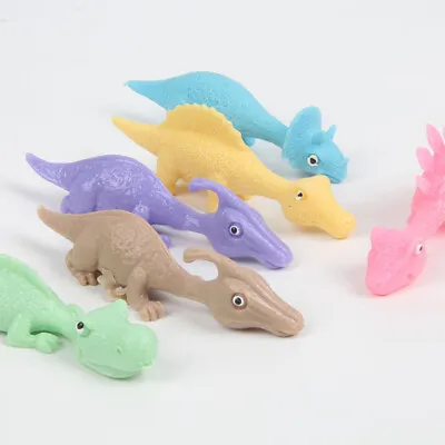 $11.17 • Buy 6pcs Catapult Toys Dinosaur Finger Slingshots For Kids Fun Prank Anti Stress TPR