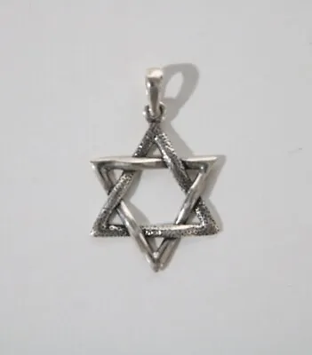 Vintage 1  Star Of David Sterling Silver Pendant Marked 925 • $29.95