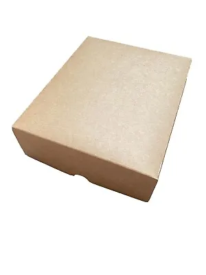 5 Deep Brown Gift Boxes 20cmx16.5cm X6cm Deep Greeting Card Jewellery Box Dvds • £5.49