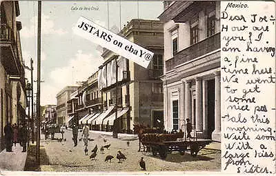 C. 1905 VERACRUZ MEXICO STREET SCENE POSTCARD UBPC • $12.99