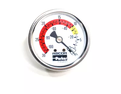 Racor -30-0HG Vacuum Gauge 2  Inch Stainless Steel Case 1/8 NPT Back Mounting • $44.99