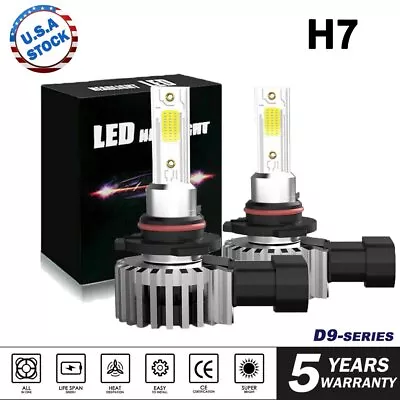 Pair H7 LED Headlight Low Beam Bulbs Conversion Kit 120W 12000LM 6000K • $6.99