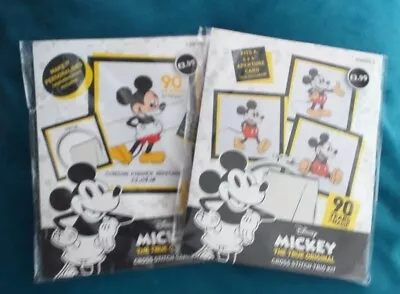 Cross Stitch Sampler Kits Mickey Mouse Designs New • £6