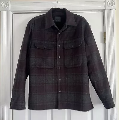 VINCE Sherpa Lined Utility Shirt Jacket Wool Blend LARGE • $150