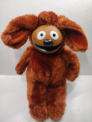 Vintage Muppets Rowlf The Dog Brown Vinyl Face Plush 11  • $39.99