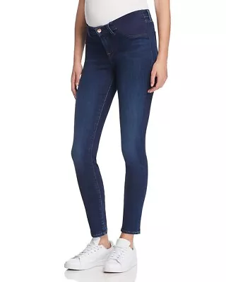 J Brand Mama J Skinny Leg Fleeting Dark Wash Jeans Side Panel Maternity Women 29 • $28.42