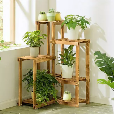 Vintage Multilayer Plant Stand Right Angle Placed Flower Shelf For Balconie Terr • $46.96