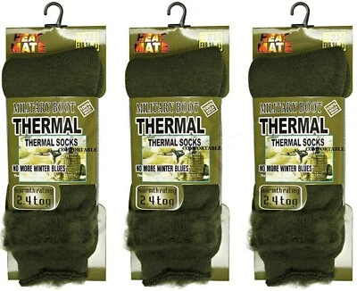 £2.99 • Buy Mens Military Socks Long Thick Thermal Hiking Walking Army Combat Boots Warm Lot