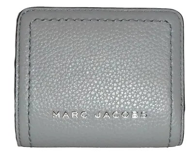 MARC JACOBS  Rock Grey Leather Bifold Small Zip Wallet  NWT • $60