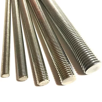 £4.12 • Buy M4 / 4mm A4 MARINE STAINLESS STEEL Threaded Bar - Rod Studding Studs
