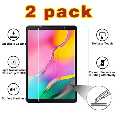 £6.94 • Buy 2 Pack Tempered Glass Screen Protector Cover For Samsung Galaxy Tab A/Tab S