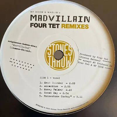 Madvillain – Four Tet Remixes 10 Track E.P. • £29.99