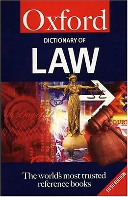 Dictionary Of Law--Paperback-0198603991-Good • £3.99