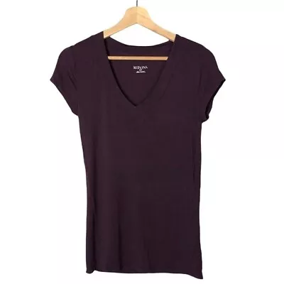 Mossimo Purple V-Neck Soft Short Sleeve T-Shirt S • $12