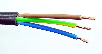 3 Core 13 Amp Mains Electric Power Cable. BSI Approved To BS6500 VDE Approved. • £10.90