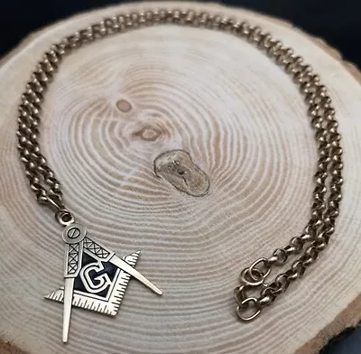 Masonic Pendant 10ct And 9ct Gold Belcher Chain Hallmarked • £490