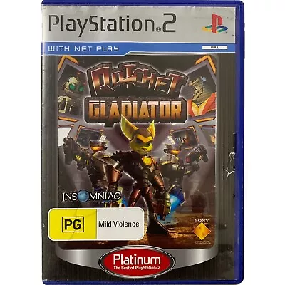 Ratchet Gladiator Sony PlayStation 2 PS2 COMPLETE W/ Manual Platinum 2006 PAL • $14.95
