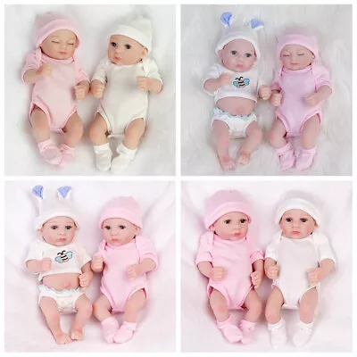 10  Realistic Reborn Baby Dolls Full Body Soft Vinyl Silicone Boy+Girl Doll Xmas • $34.45