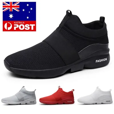Mens Gym Sports Shoes Jogging Running Sneakers Walking Casual Slip On Shoes 2023 • $36.57