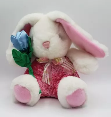 Main Joy Limited Plush Bunny Rabbit Holding Flower -  9 Inch Plays Easter Music • $15