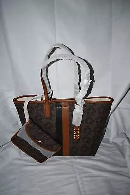MICHAEL Kors Tote Bag In Allover Chain-link In Brown/Luggage #30H3GZAT7B NWT • $159.99