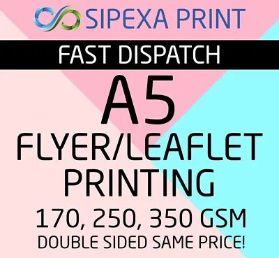 £13.99 • Buy A5 Flyer Printing, A5 Leaflet Printing, Leaflet, Double Sided Same, Full Colour