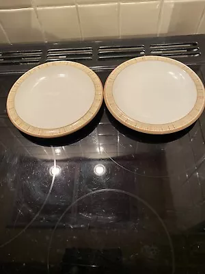 Denby Caramel Stripes Tea Plates X2. • £16.99
