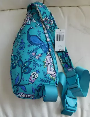 VERA BRADLEY Lighten Up Essential Compact Sling Belt Back - Peacock Garden- NWT • $59.95