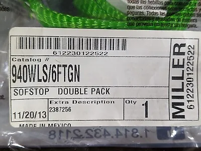 Miller Shock-Absorbing Lanyard 6 Ft. 400 Lb.940wls • $70