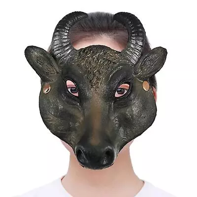 Bull Cosplay Mask Holloween Scary Mask Buffalo Mask For Masquerade Stage • $20.76