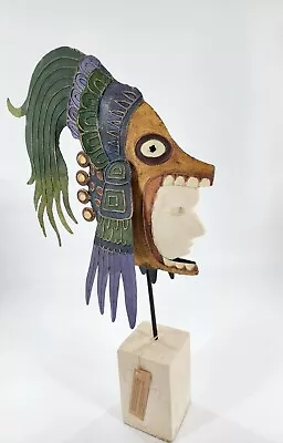 Enpekei International Mayan Headdress Mask Sculpture Handmade Wrought Iron Art • $99.99