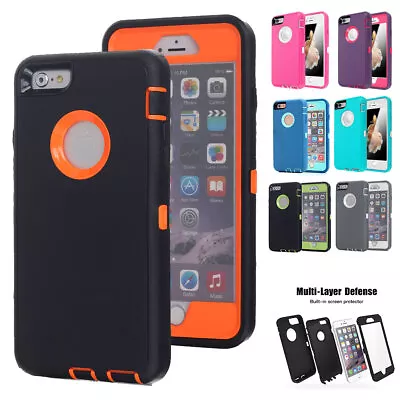  For IPhone 6 / 6s Case Heavy Duty Shockproof Tough Cover With Screen Protector • $10.99