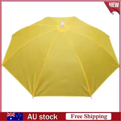 $9.99 • Buy Fishing Umbrella Hat Foldable Outdoor Sun Shade Waterproof Cap (Yellow)