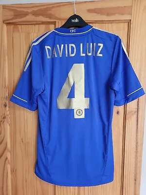 2012/13 Chelsea Fc Home Football Shirt David Luiz Mens Small • £50