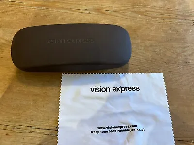 Vision Express Glasses Hard Case Brown Unisex Eye Vision Care • £1.99